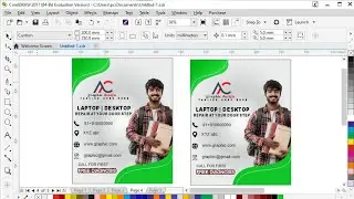 How to make professional business card in CorelDraw || creative visiting card design 