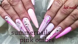 summernails pink ombre  nothing but nails