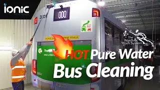 Bus Cleaning using Hot Water Reach & Wash system from Ionic Systems