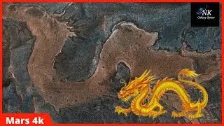 Dragon Feature on Mars captured by HiRISE camera Mars Reconnaissance Orbiter as Mars anomalies