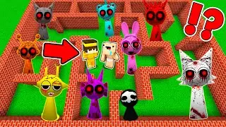 2 Noobs ATRAPADOS en el LABERINTO de INCREDIBOX SPRUNKI 😨 | ESCAPA DEL LABERINTO GIGANTE DE SPRUNKIS
