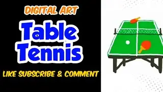Digital art Of Table Tennis #shorts #art #bts #best #tutorial #portrait #satisfying #trending #tips