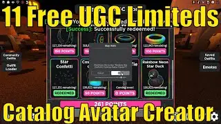 11 FREE UGC LIMITEDS in Catalog Avatar Creator | 1 Point per Minute | 100k+ STOCKS