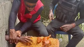 Huge hand in hole 