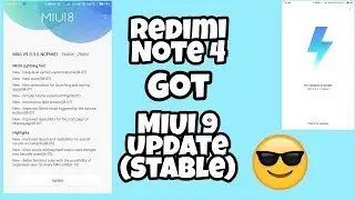 MIUI 9 update stable on Redimi note 4 .