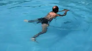 Om Said Carla Underwater Swimming alone in the pool