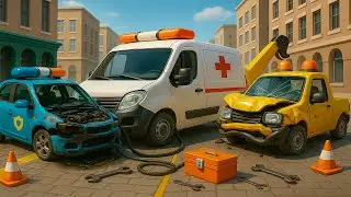 Repair broken cars🚨! Ambulance, Fire truck save Vehicles | Police Vehicles