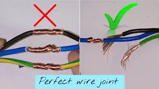 Awesome idea! How to twist electric wire together || A proper joint of 3 core wire