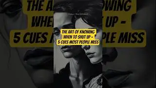 The Art of Knowing When to Shut Up - 5 Cues Most People Miss #stoicism #shorts
