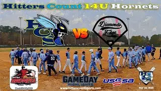 Hitters Count Hornets 14U🐝 West vs Diamond's Edge Hitters on 16 MAR 2025