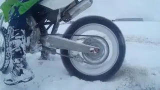 Bikes on snow