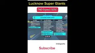 Lucknow Super Giants Full Squad 2024. Lsg full Squad 2024. Lucknow ipl full Squad. #iplauction #lsg