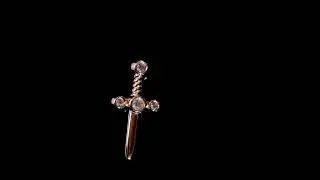 Giometal 14 Kt Solid Gold Sword Internally Threaded Ends