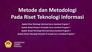Riset Teknologi Informasi : Metode dan Metodologi Skripsi pada Rumpun Komputer
