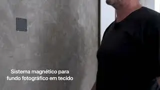Sistema de fixação de fundo fotográfico em tecido