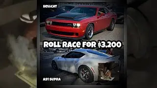 Big turbo Insomnia Motorsports supra Vs 900hp hellcat + roll racing meet