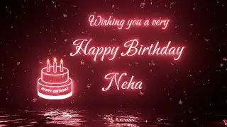 Happy Birthday Neha colourful lighting effect photo edit birthday wishes status 🎂