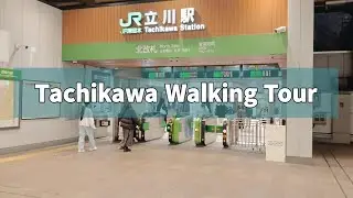 Tachikawa 4k/HDR Walking Tour || Enjoy The Peace In Tachikawa's Rush Hours || TokyoStillFlow||