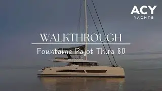 Fountaine Pajot Thira 80 Sneak Peak Walkthrough of Hull #1 by James Tiernan of ACY Yachts