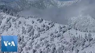 California Winter Storm Leaves Snow-Covered Mountains