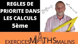 REGLES DE PRIORITE DANS LES CALCULS - Cinquième