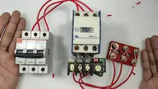 Dol starter power wiring | 3 phase direct online starter wiring | 3 phase motor connection