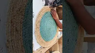 braided jute raund # braided jute rugs for living room # carpet #doormat Paydan #kunti jute rugs