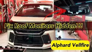 Fix #alphard #vellfire30 Rear View Roof Monitor Hidden,70mai Rearview Dashcam