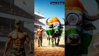 🐂😱Jab Fauji aur Bhains Stadium Mein Entry Le #shorts #ai #army