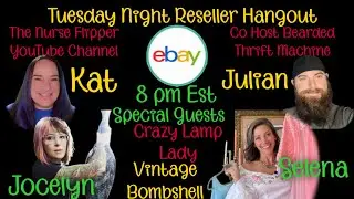 Live Reseller Chat Hangout Show The Nurse Flipper Bearded Thrift Crazy Lamp Lady Vintage Bombshell