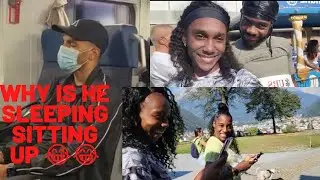 We went to a castle. How can Andre DeGrasse sleep while sitting up straight?