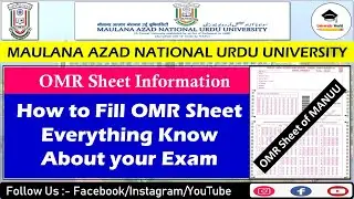 How to fill OMR sheet of Manuu Entrance test 2022 || Important Video || @UniversityWorld #Manuu