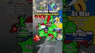 Does your country border a country at war? | ItaliaMapping #fypシ゚viral #mapping #geography #map