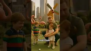 Prince Harry and kids playing golf #luxurylife #celebrity #golf #games #playing #family #cute #fun