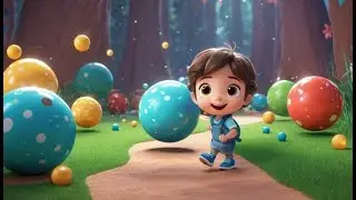 Four Bouncy Balls Go Big and Small | Learn Sizes with Fun Balls | Kids Bounce and Count