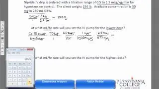 Weight Dose #5 min and max mL/hr rate