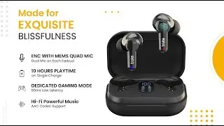truke Buds Q1 True Wireless Earbuds with Environmental Noise Cancellation(ENC) & Quad MEMS Mic