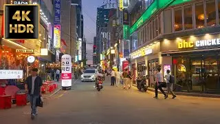 4K Seoul Hot Summer Night Stroll along Teheran-ro / Samseong Station to Gangnam Station | 4K HDR