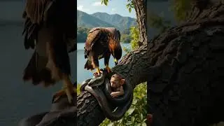 Eagle Stares in Disbelief as Snake Strikes Baby Monkey &mdash; Wild Plains Showdown! #wildlife  #monkey
