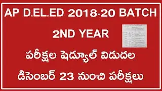 D.EL.ED 2018-20 BATCH 2ND YEAR TIMETABLE DECEMBER 2020