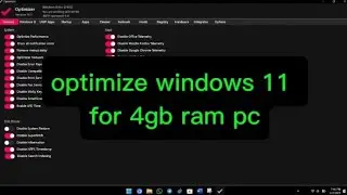 Optimize Windows 11 for 4GB RAM PC | Boost Performance!