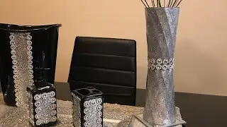 Glam Bathroom Accessories DIY #dollartree #budgetfriendly #diys #bathroomdesign