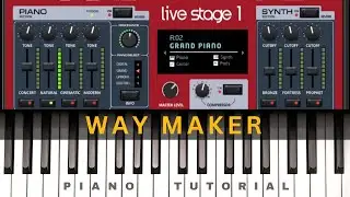 Way Maker Piano Tutorial Chords for Beginners | Key of E | Easy Piano With Chords & Lyrics