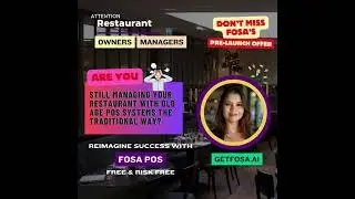 🚀 Transform Your Restaurant with FOSA: AI-Powered POS & Automation! 🍴✨#restaurantbusiness