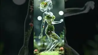 Glass Goddess of Nature#shorts #fantasyart#crystalwoman#digitalart#dreamlike#aiart#surrealart