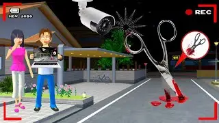 Yuta Mio Panik CCTV Merekam GUNTING PENUH DARAH Di Depan Rumah 😱 | Sakura School Simulator