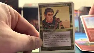 Large Man Opens 27 Year Old Magic Cards In A Hotel, Alone