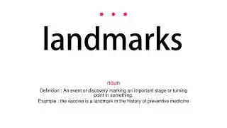 How to pronounce landmarks - Vocab Today