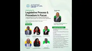 LEGISLATIVE PROCESS & PROCEDURE IN FOCUS