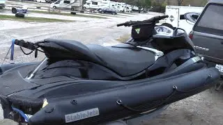 Maverick Fish Hunter Waverunner on Lake Conroe, Texas rigged  for PWC Jet Ski fishing..